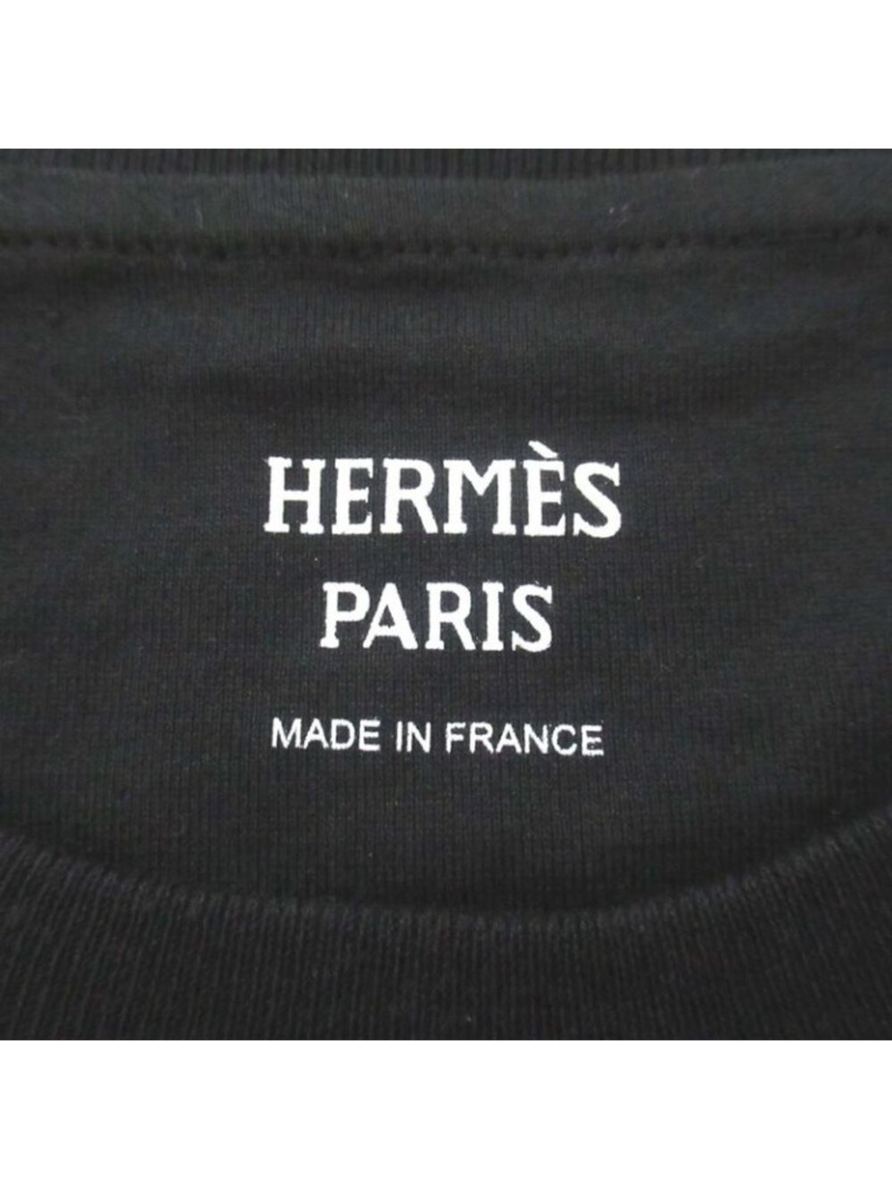Hermes Short Sleeve Knee Length Cut And Sewn Dress Size 34 Black 23AW - Picture 8 of 8